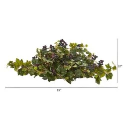 33" Purple & Green Grape Leaf Artificial Ledge Plant -Michaels D251810S 2