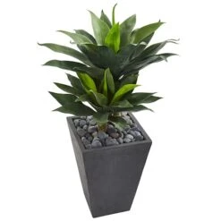 3ft. Double Agave Succulent Plant In Slate Planter -Michaels D251815S 2