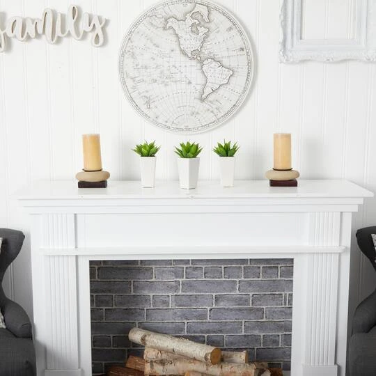 9" Mini Agave Arrangement In White Planter, 3ct. 9 9" Mini Agave Arrangement In White Planter, 3ct. - Image 7