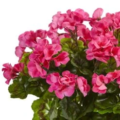 13" Beauty Geranium In Rectangular Planter -Michaels D251842S 12