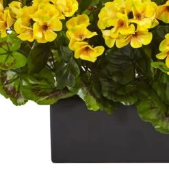 13" Yellow Geranium In Rectangular Planter -Michaels D251844S 13