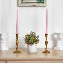 9" Purple Eucalyptus Plant In Marble Finished Vase -Michaels D251849S 12