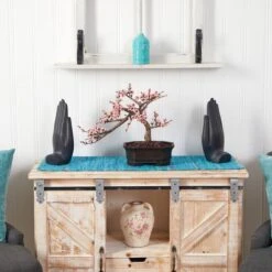 15" Potted Cherry Blossom Bonsai Silk Tree -Michaels D251876S 13