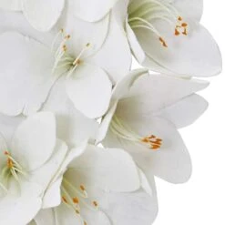 24'' White Amaryllis Wreath -Michaels D252235S 13