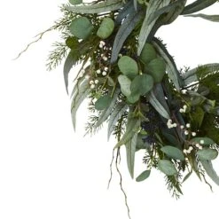24'' Eucalyptus & Mixed Greens Wreath -Michaels D252236S 12