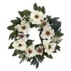 22" White Magnolia Wreath -Michaels D252262S 11