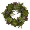 20" Green Succulent Wreath 2 20" Green Succulent Wreath -Michaels D252267S 11