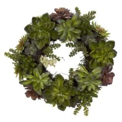 20" Green Succulent Wreath