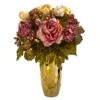 19" Peony Arrangement In Gold Vase -Michaels D262046S 1