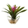 8" Purple Tropical Bromeliad Arrangement In Angled Vase -Michaels D262058S 11