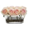 5.5'' Pink Roses In Glass Vase -Michaels D262097S 1