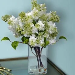 15" Lilac Arrangement In Glass Vase 17 15" Lilac Arrangement In Glass Vase -Michaels D262110S 16