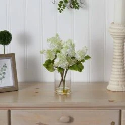 15" Lilac Arrangement In Glass Vase 18 15" Lilac Arrangement In Glass Vase -Michaels D262110S 17