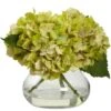 8.5" Yellow Blooming Hydrangea In Glass Vase -Michaels D262122S 11
