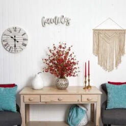 2.5ft. Cherry Blossom Arrangement In Gold Trimmed Stoneware Vase -Michaels D262130S 15