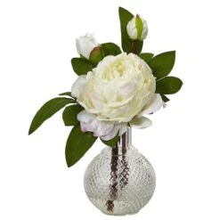 11.5" Peony In Textured Vase, 2ct. -Michaels D262132S 2