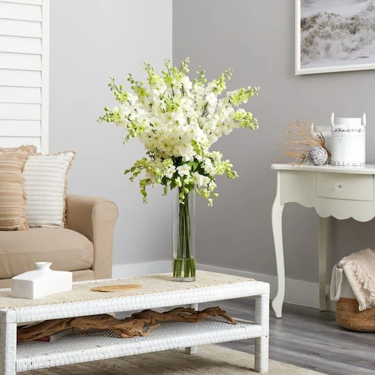 3ft. Delphinium Arrangement In Glass Vase 6 3ft. Delphinium Arrangement In Glass Vase - Image 4