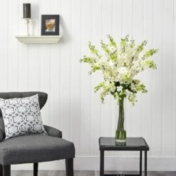 3ft. Delphinium Arrangement In Glass Vase 11 3ft. Delphinium Arrangement In Glass Vase -Michaels D262143S 14