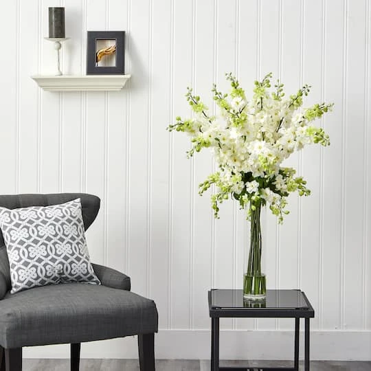 3ft. Delphinium Arrangement In Glass Vase 7 3ft. Delphinium Arrangement In Glass Vase - Image 5