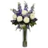 3ft. Rose, Delphinium & Lilac Arrangement In Glass Vase -Michaels D262145S 11