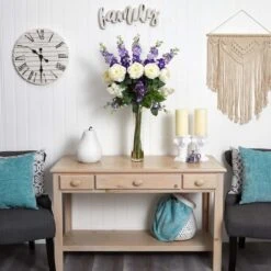 3ft. Rose, Delphinium & Lilac Arrangement In Glass Vase 12 3ft. Rose, Delphinium & Lilac Arrangement In Glass Vase -Michaels D262145S 14