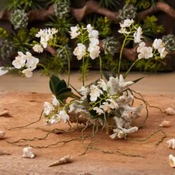 14" Mini Moth Orchid Set On Coral 10 14" Mini Moth Orchid Set On Coral -Michaels D262151S 13