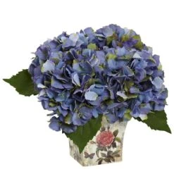 9" Blue Hydrangea In Floral Planter -Michaels D262155S 11 1