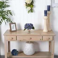 9" Blue Hydrangea In Floral Planter -Michaels D262155S 12