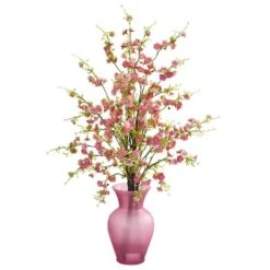 2.5ft. Pink Cherry Blossom In Pink Rose Vase 5 2.5ft. Pink Cherry Blossom In Pink Rose Vase -Michaels D262161S 1 1