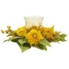 7.5" Golden Sunflower Candelabrum Arrangement