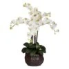 3ft. White Moth Orchid Arrangement In Decorative Vase -Michaels D262177S 1