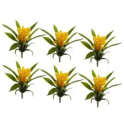Yellow Bromeliad Flower, 6ct. -Michaels D262202S 4