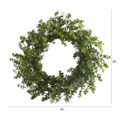 24'' Green Eucalyptus Wreath -Michaels D262237S 2