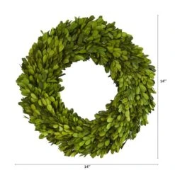 14'' Green Preserved Boxwood Wreath -Michaels D262258S 12