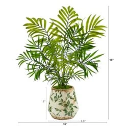 18" Mini Areca Palm Plant In Floral Vase -Michaels D262357S 2