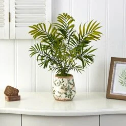 18" Mini Areca Palm Plant In Floral Vase -Michaels D262357S 3
