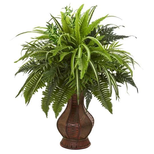 2ft. Mixed Greens & Fern In Decorative Planter 4 2ft. Mixed Greens & Fern In Decorative Planter - Image 2