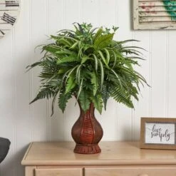2ft. Mixed Greens & Fern In Decorative Planter 8 2ft. Mixed Greens & Fern In Decorative Planter -Michaels D262524S 12