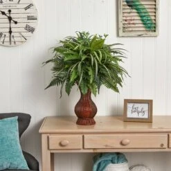 2ft. Mixed Greens & Fern In Decorative Planter 9 2ft. Mixed Greens & Fern In Decorative Planter -Michaels D262524S 13