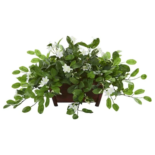 14" Mix Stephanotis In Rectangular Decorative Planter 3 14" Mix Stephanotis In Rectangular Decorative Planter