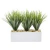 12" Vanilla Grass In White Rectangular Planter -Michaels D262568S 11