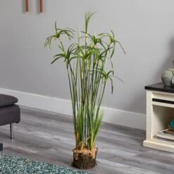 4ft. Papyrus Plant With Faux Soil Arrangement -Michaels D262635S 12