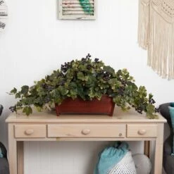 18" Grape Leaf In Rectangular Decorative Planter -Michaels D262645S 13