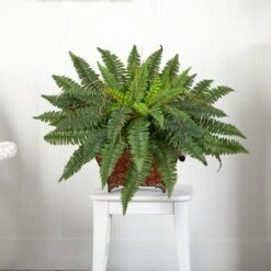 23" Boston Fern In Metallic Planter 12 23" Boston Fern In Metallic Planter -Michaels D262646S 14