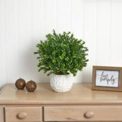 17" Boxwood In White Vase -Michaels D262752S 15