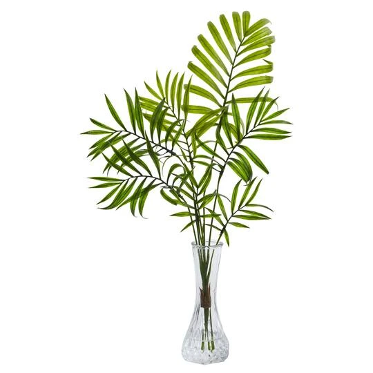 19" Mini Palm In Vase, 3ct. 5 19" Mini Palm In Vase, 3ct. - Image 3