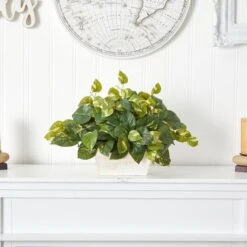 14" Pothos With White Wash Planter 10 14" Pothos With White Wash Planter -Michaels D262867S 13
