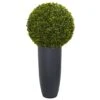 2.5ft. Boxwood Topiary Plant In Gray Cylinder Planter -Michaels D262951S 11