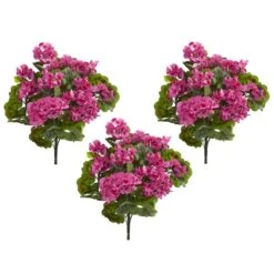 Pink & Green Geranium Bush, 3ct. -Michaels D262993S 12