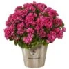 22" Geranium Flowering Plant In Farmhouse Planter -Michaels D262997S 11